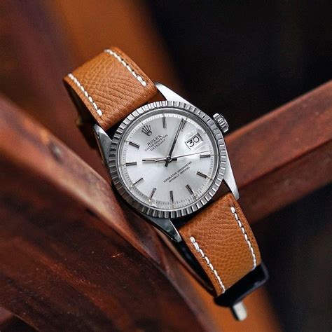 vintage leather strap rolex watches|More.